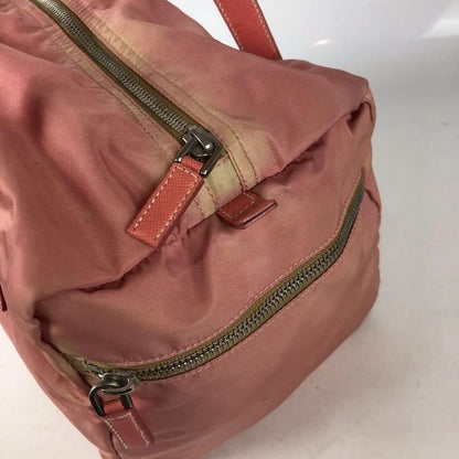 PRADA Hand Bag Tote Purse Logo Nylon Pink Authentic