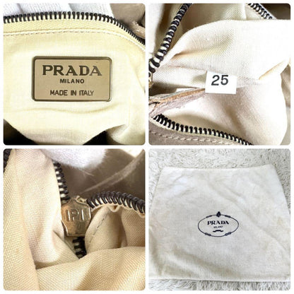 PRADA Backpack Suede Beige Authentic