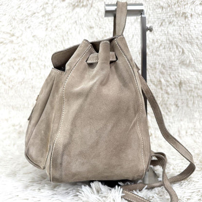 PRADA Backpack Suede Beige Authentic