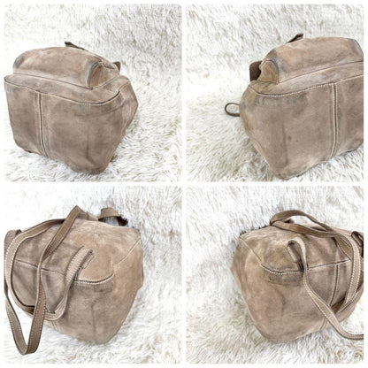 PRADA Backpack Suede Beige Authentic
