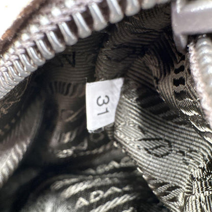 PRADA Shoulder Bag Purse Logo Suede Leather Authentic