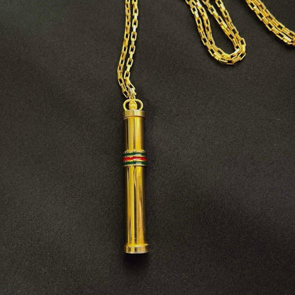 GUCCI Necklace Pendant Sherry Line Perfume Bottle Gold Women Accessory Authentic