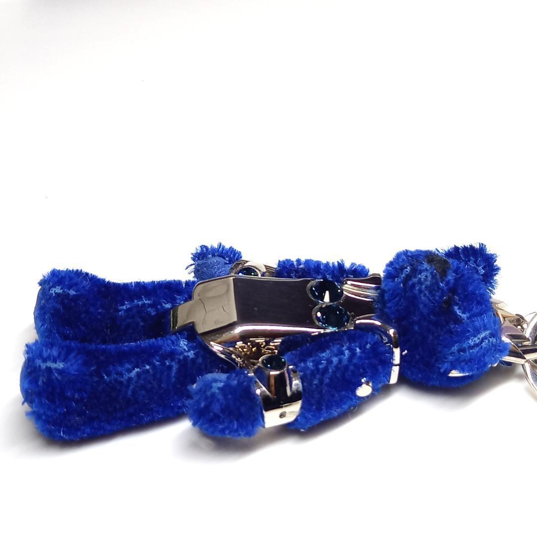 PRADA Key Ring Keychain Bag Charm Bear Blue Authentic