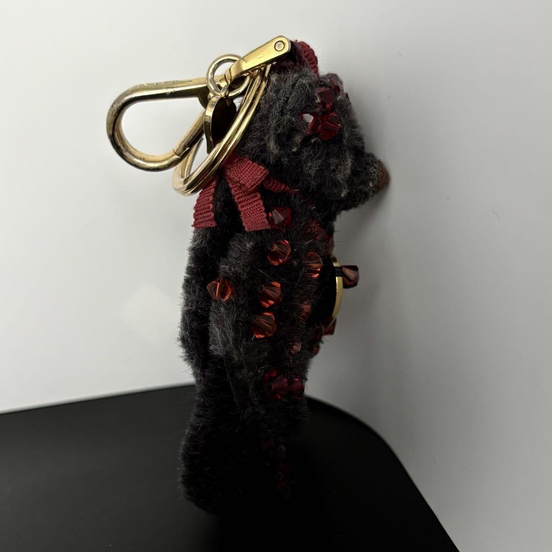 PRADA Key Ring Keychain Bag Charm Bear NERO Black Authentic