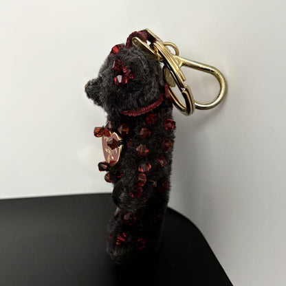 PRADA Key Ring Keychain Bag Charm Bear NERO Black Authentic
