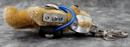 PRADA Key Ring Keychain Bag Charm Bear Brown Authentic