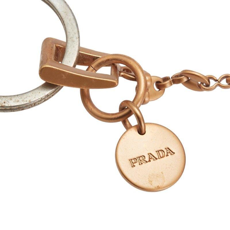 PRADA Key Ring Keychain Bag Robot Gold Red Silver Authentic
