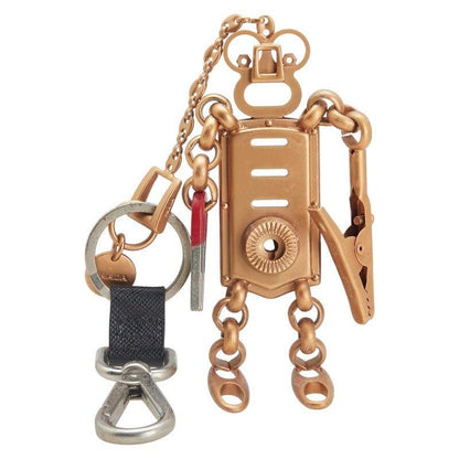 PRADA Key Ring Keychain Bag Robot Gold Red Silver Authentic