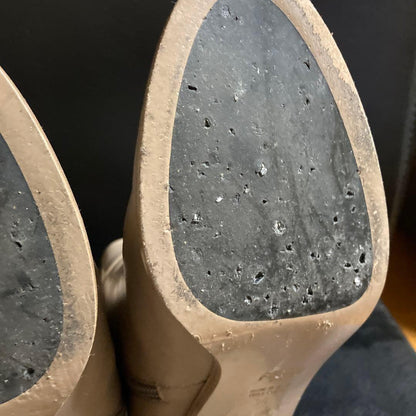 FENDI Short Boots Shoes EU 36 US 6 Leather Beige Authentic