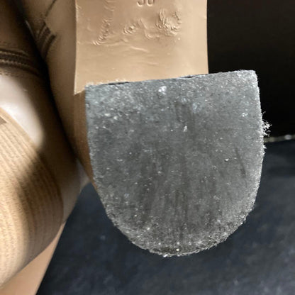 FENDI Short Boots Shoes EU 36 US 6 Leather Beige Authentic