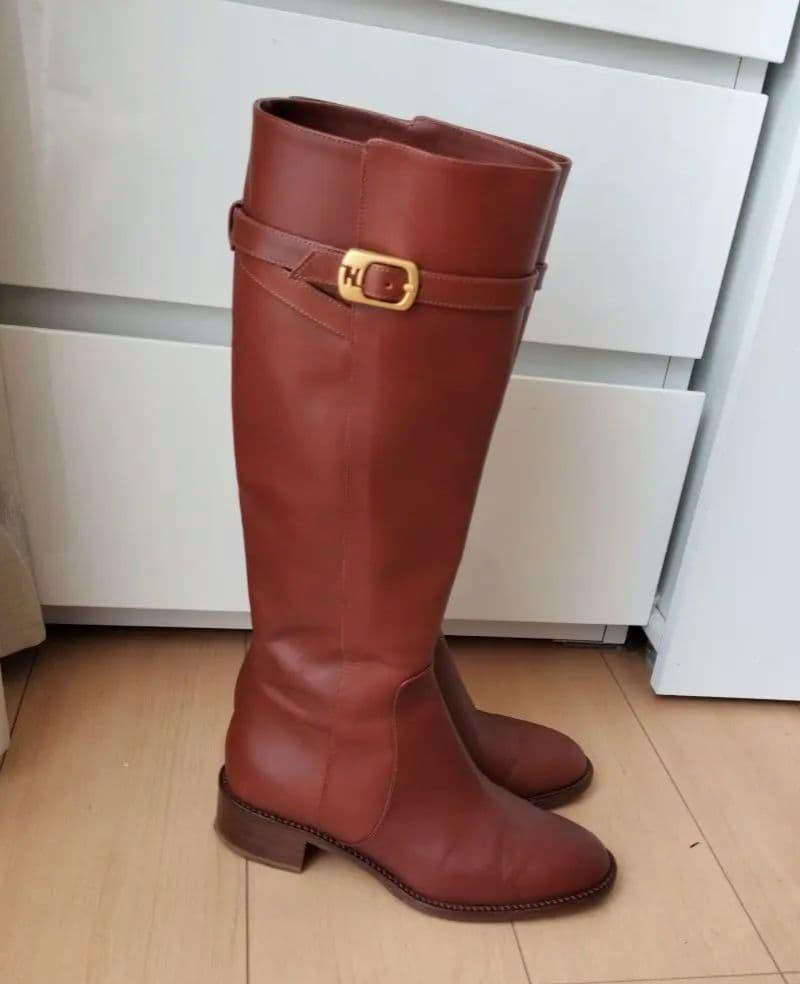 FENDI Long Boots Shoes EU 35.5 US 5.5 Brown Authentic