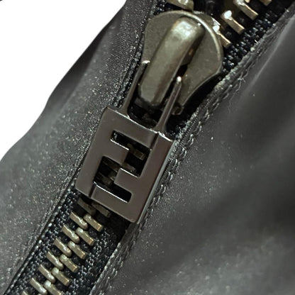 FENDI Short Boots Shoes FF Zucca EU 36.5 US 6.5 Black Authentic