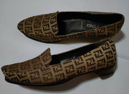 FENDI Shoes Pumps Heel FF Zucca EU 35.5 US 5.5 Authentic