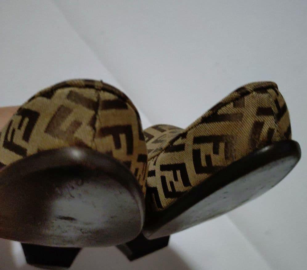 FENDI Shoes Pumps Heel FF Zucca EU 35.5 US 5.5 Authentic