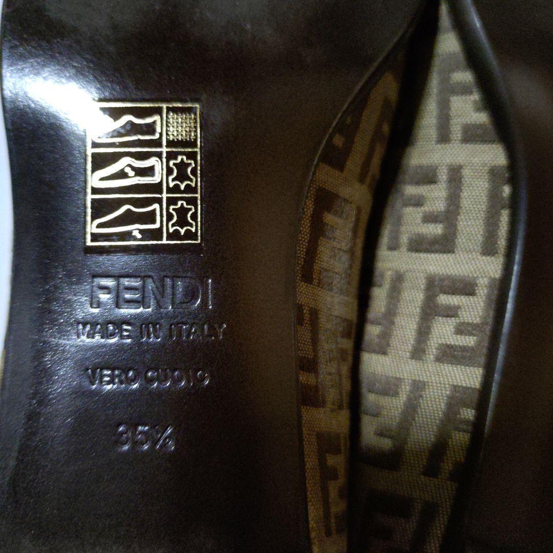 FENDI Shoes Pumps Heel FF Zucca EU 35.5 US 5.5 Authentic