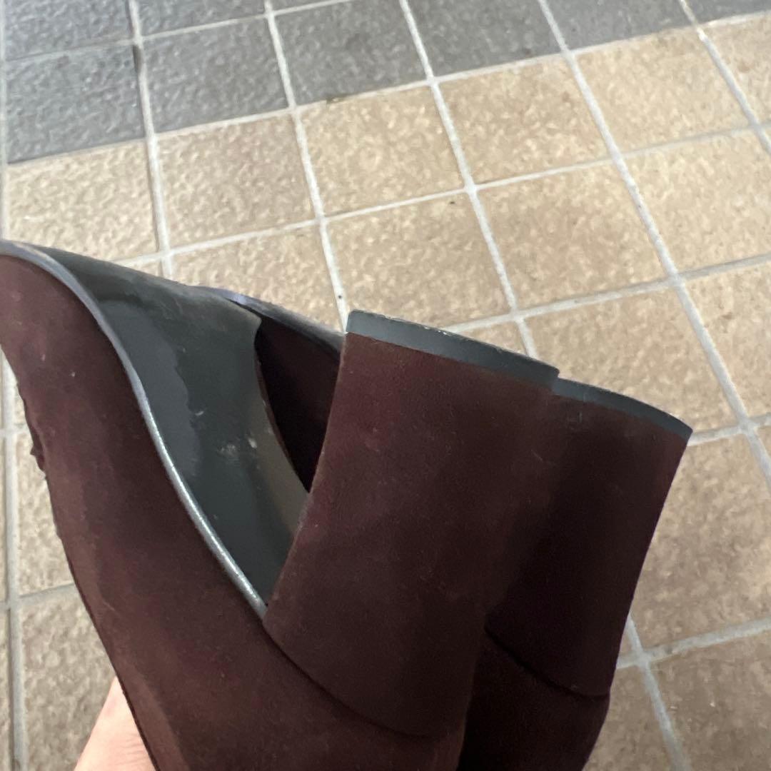 FENDI Shoes Pumps Heel EU 37.5 US 7.5 Suede Brown Authentic