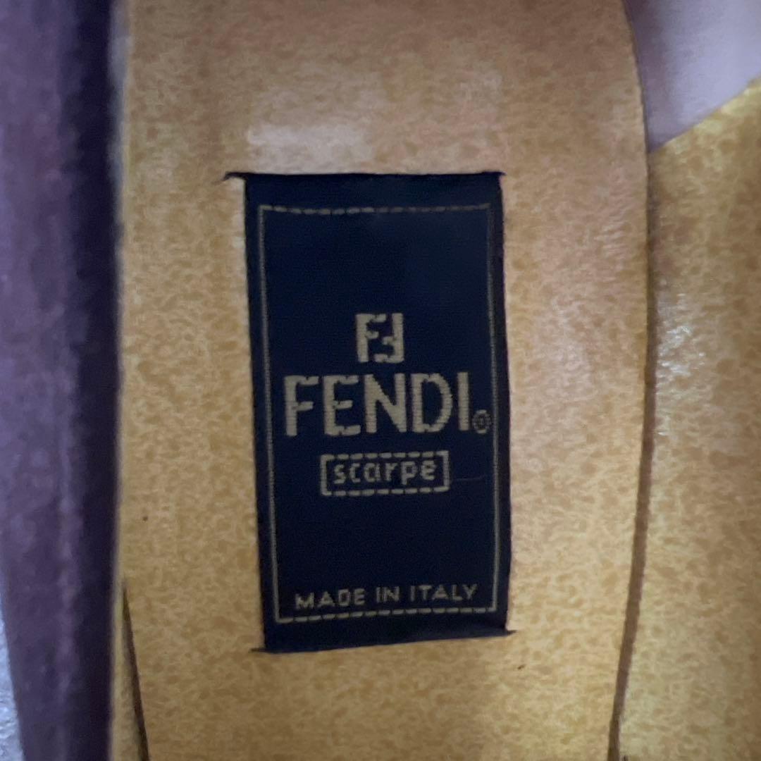 FENDI Shoes Pumps Heel EU 37.5 US 7.5 Suede Brown Authentic