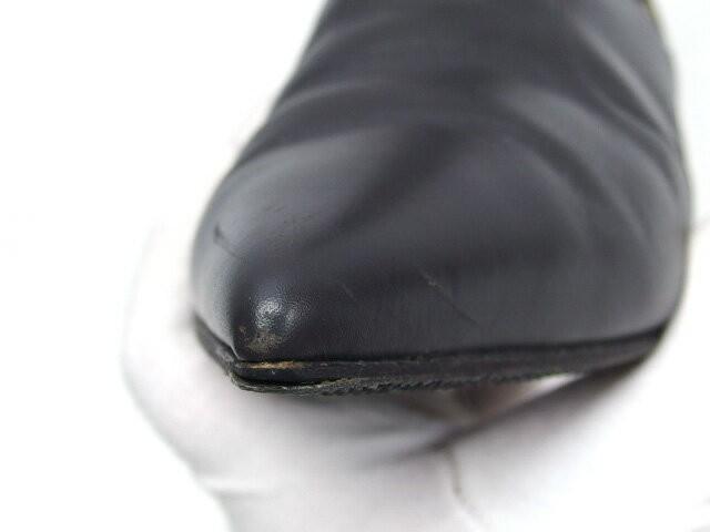 FENDI Short Boots Shoes FF Zucca EU 36.0 US 6.0 Leather Dark Brown Authentic