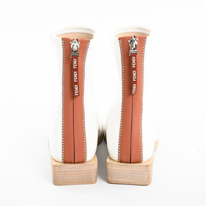 FENDI Short Boots Shoes EU 36.0 US 6.0 White Authentic