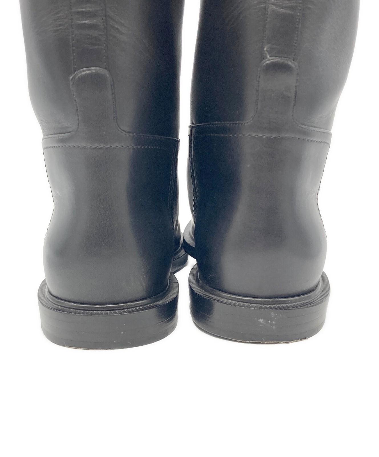 FENDI Karligraphy Boots Shoes EU 38 US 8 Black Authentic