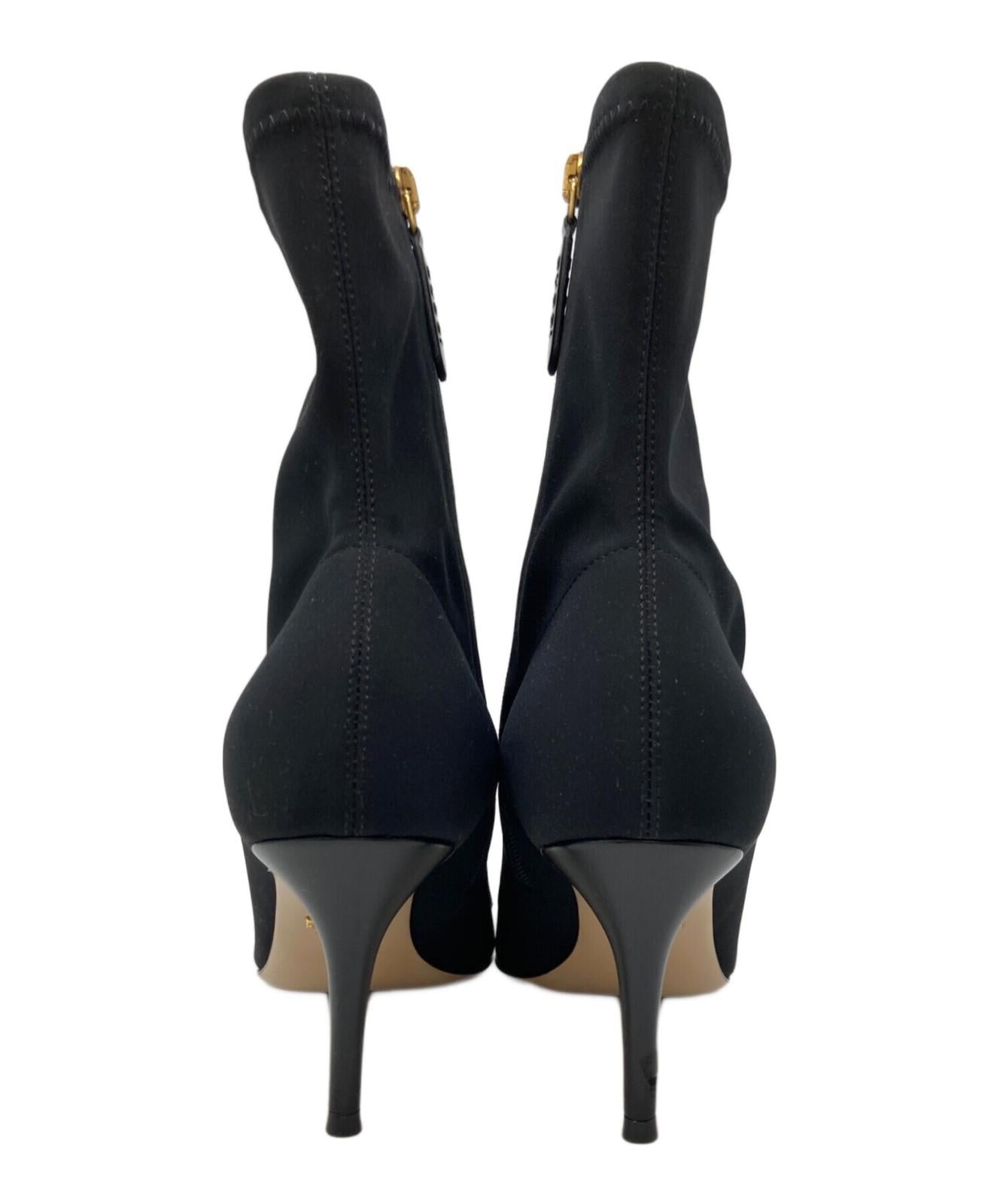 GUCCI Short Boots Shoes Interlocking  EU 37 US 7 Black Authentic