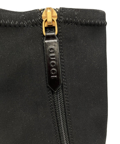 GUCCI Short Boots Shoes Interlocking  EU 37 US 7 Black Authentic