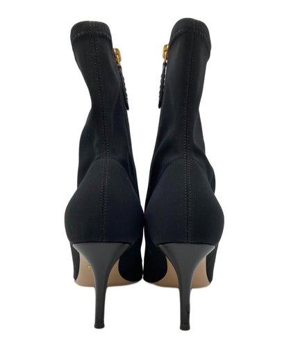 GUCCI Short Boots Shoes Interlocking  EU 37 US 7 Black Authentic