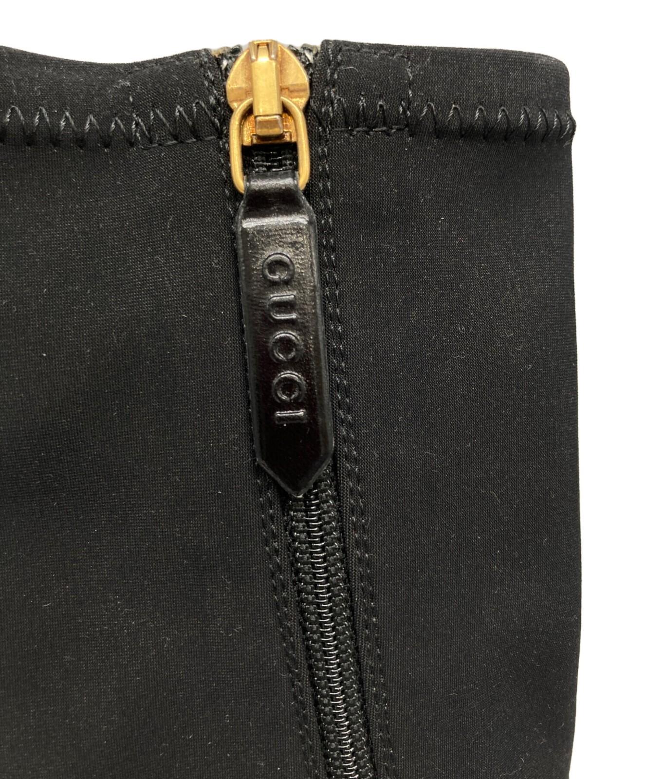 GUCCI Short Boots Shoes Interlocking  EU 37 US 7 Black Authentic