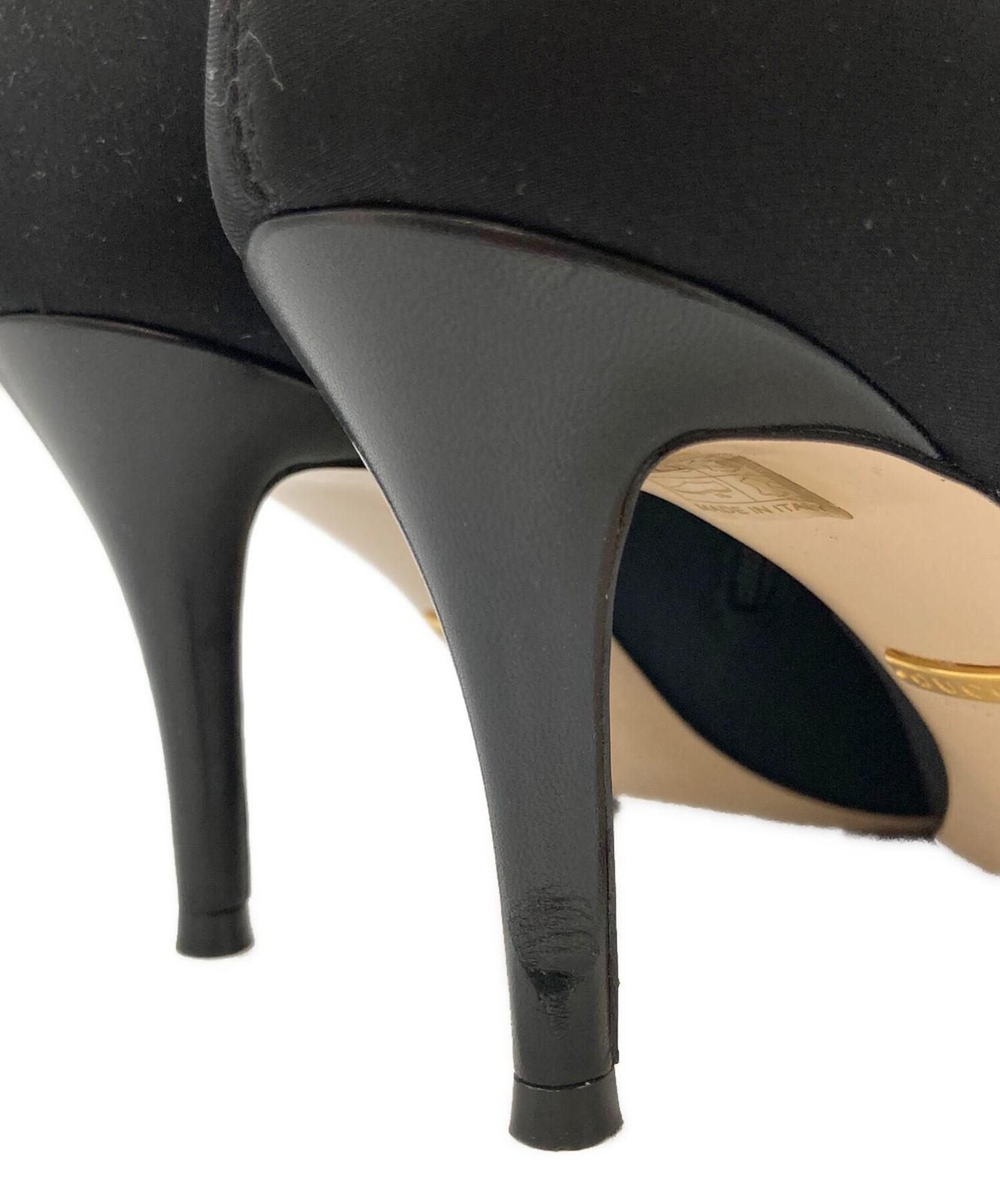 GUCCI Short Boots Shoes Interlocking  EU 37 US 7 Black Authentic