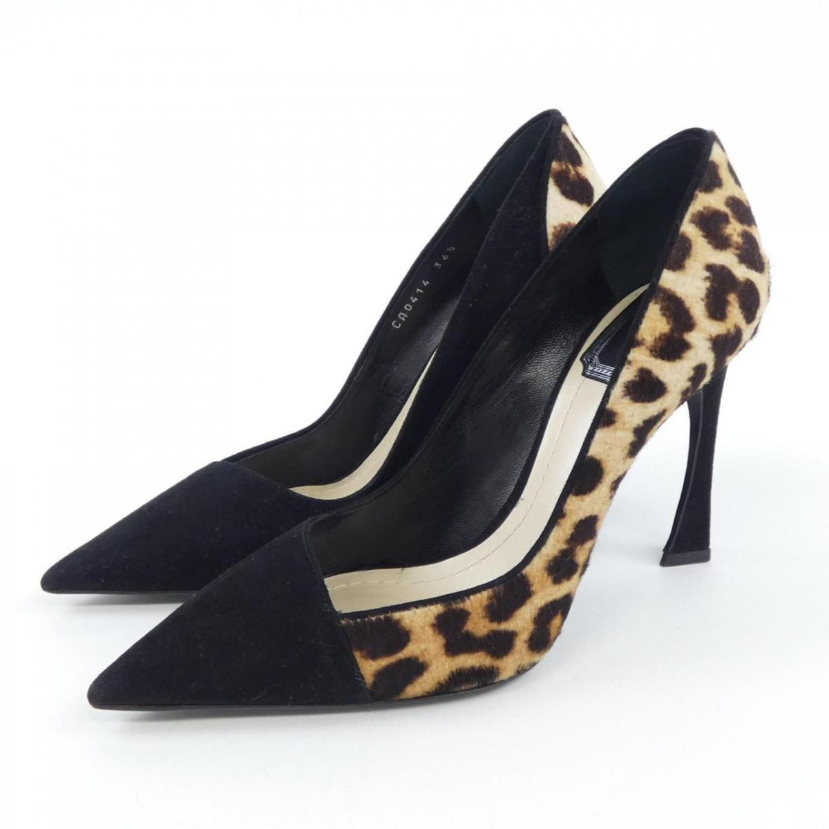 Christian Dior Shoes Pumps Heel EU 36.5 US 6.5 Beige Brown Authentic