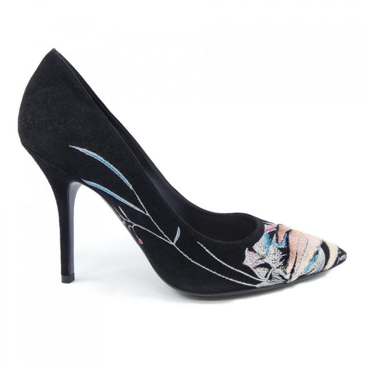 Christian Dior Shoes Pumps Heel EU 36.5 US 6.5 Black Pink Blue Authentic