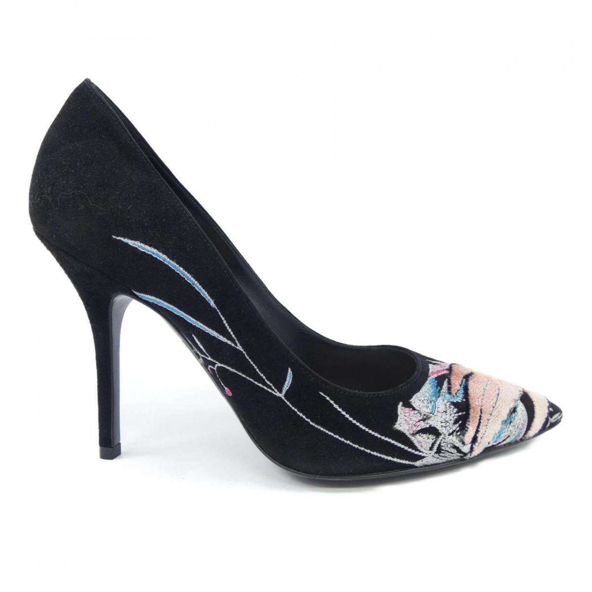 Christian Dior Shoes Pumps Heel EU 36.5 US 6.5 Black Pink Blue Authentic