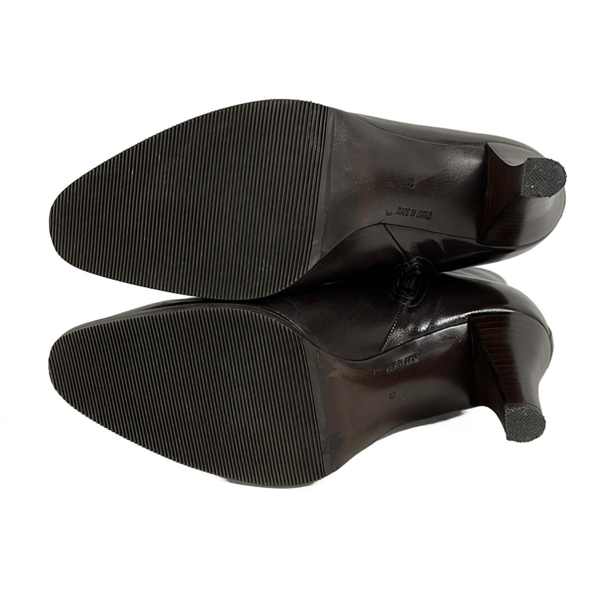 Christian Dior Short Boots Shoes EU 36 US 6 Leather Dark Brown Authentic