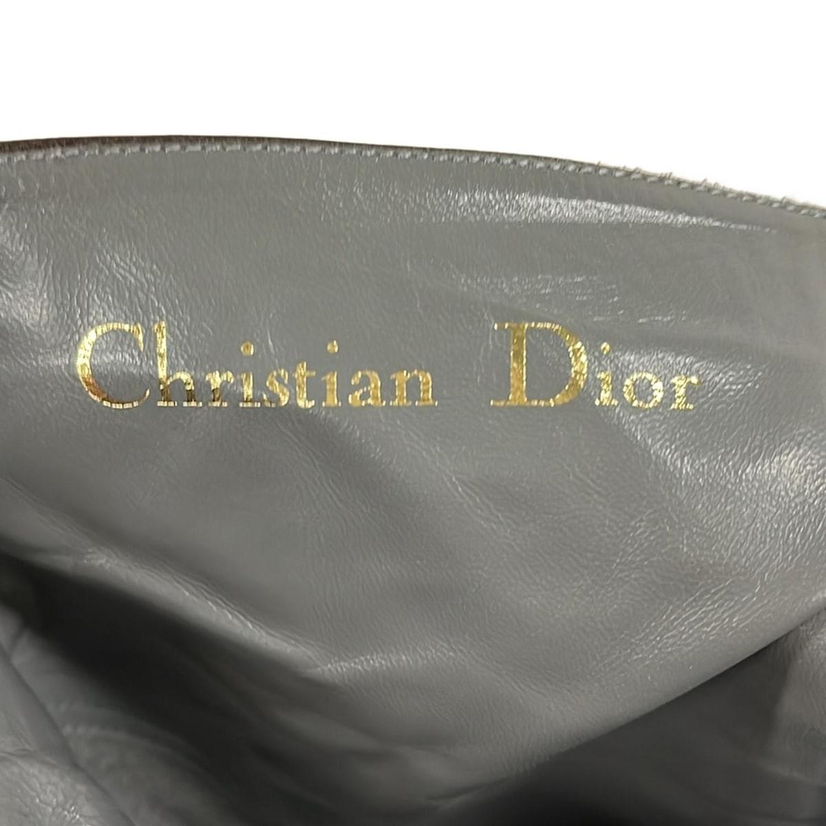 Christian Dior Short Boots Shoes EU 36 US 6 Leather Dark Brown Authentic