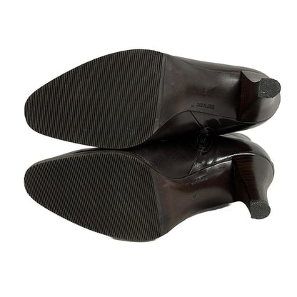 Christian Dior Short Boots Shoes EU 36 US 6 Leather Dark Brown Authentic