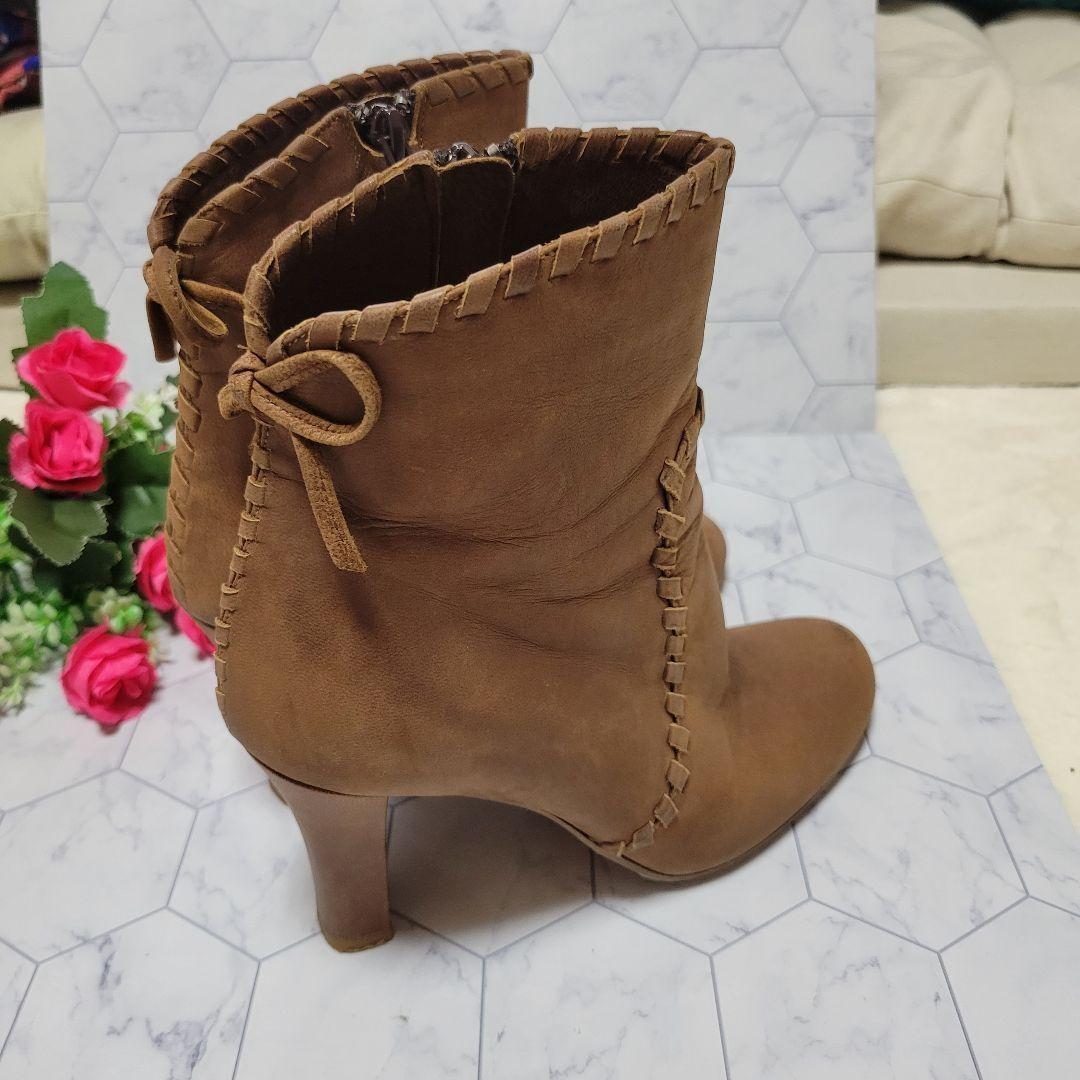 Christian Dior Short Boots Shoes Ribbon EU 36.5 US 6.5 Authentic