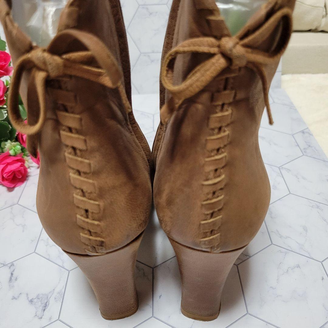 Christian Dior Short Boots Shoes Ribbon EU 36.5 US 6.5 Authentic