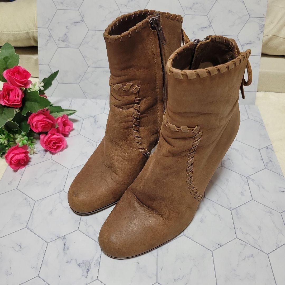 Christian Dior Short Boots Shoes Ribbon EU 36.5 US 6.5 Authentic