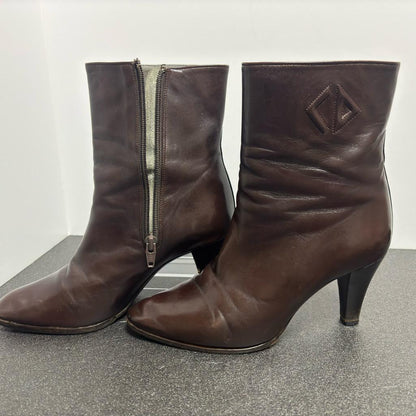 Christian Dior Boots Shoes EU 36.5 US 6.5 Leather Brown Authentic
