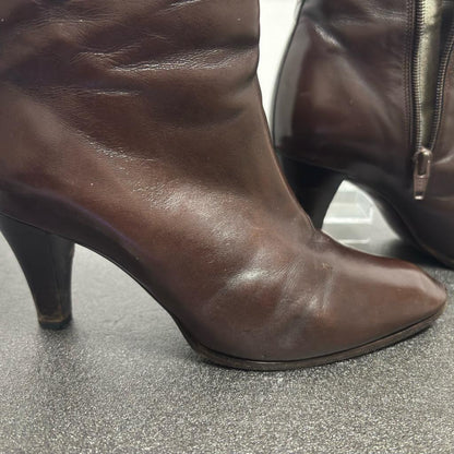 Christian Dior Boots Shoes EU 36.5 US 6.5 Leather Brown Authentic