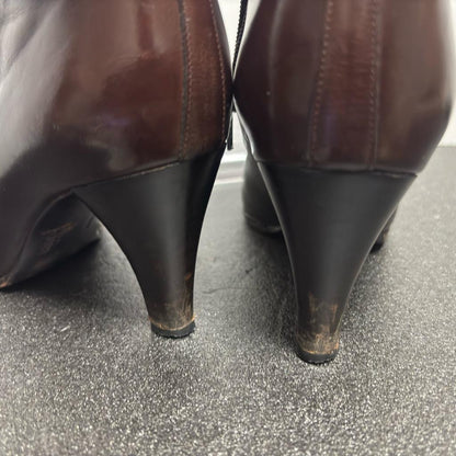 Christian Dior Boots Shoes EU 36.5 US 6.5 Leather Brown Authentic