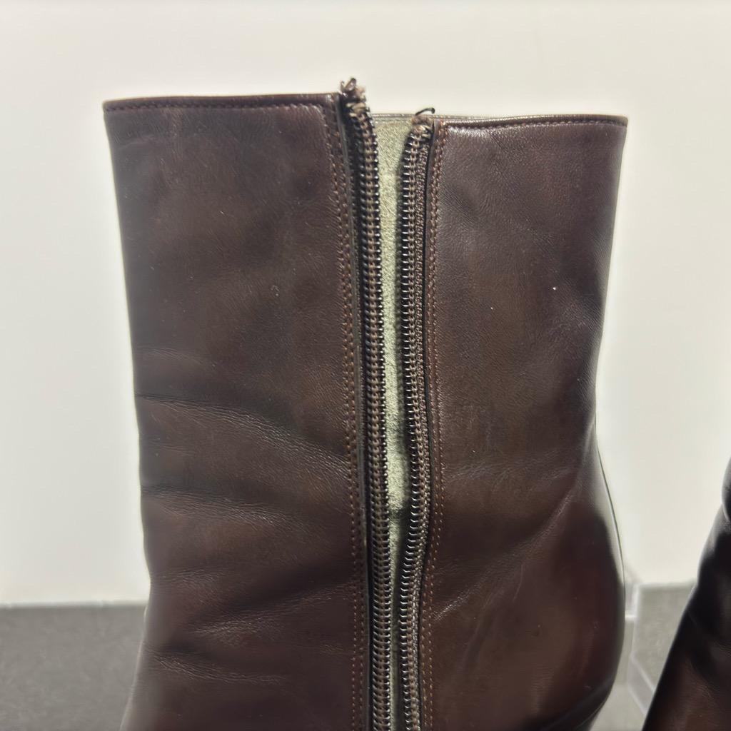 Christian Dior Boots Shoes EU 36.5 US 6.5 Leather Brown Authentic