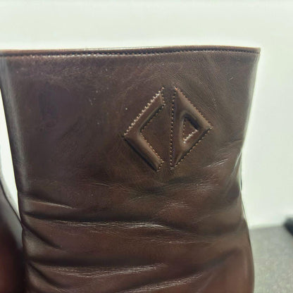 Christian Dior Boots Shoes EU 36.5 US 6.5 Leather Brown Authentic