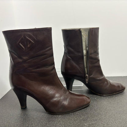Christian Dior Boots Shoes EU 36.5 US 6.5 Leather Brown Authentic