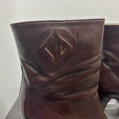 Christian Dior Boots Shoes EU 36.5 US 6.5 Leather Brown Authentic