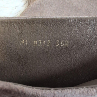 Christian Dior Long Boots Shoes EU 36.5 US 6.5 Suede Beige Authentic