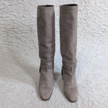 Christian Dior Long Boots Shoes EU 36.5 US 6.5 Suede Beige Authentic