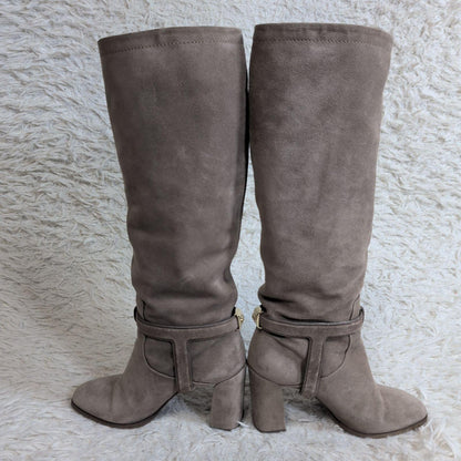 Christian Dior Long Boots Shoes EU 36.5 US 6.5 Suede Beige Authentic
