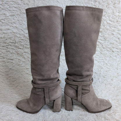 Christian Dior Long Boots Shoes EU 36.5 US 6.5 Suede Beige Authentic