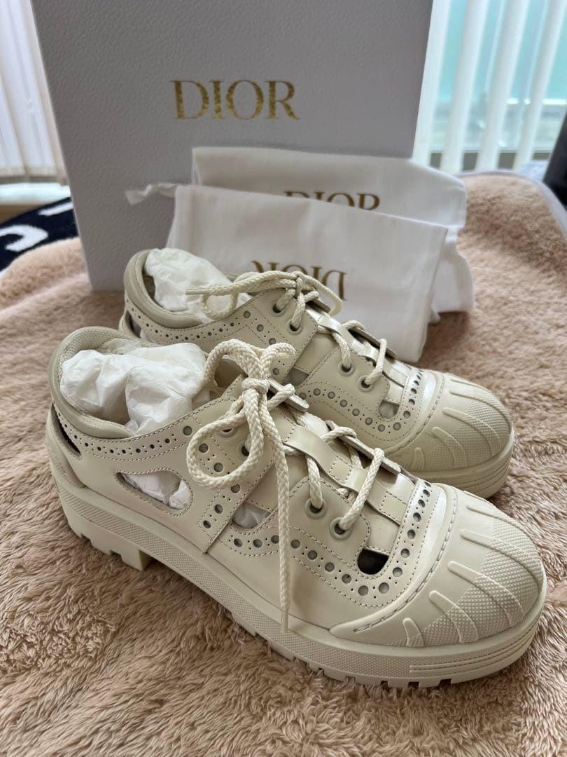 Christian Dior Sneakers Shoes Low-Cut EU 37 US 7 Off White Authentic
